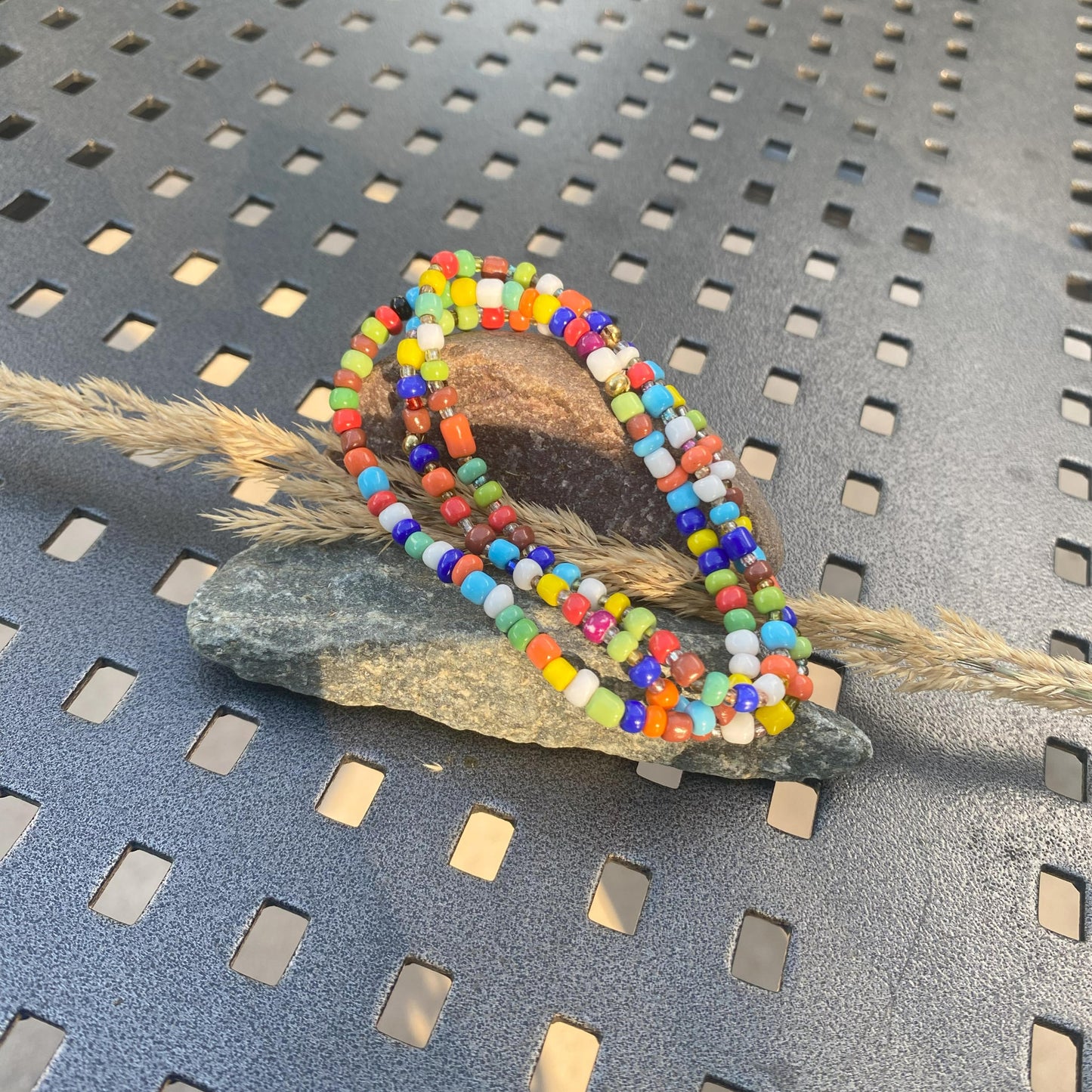 Multicolor seed beads Stretch Bracelet