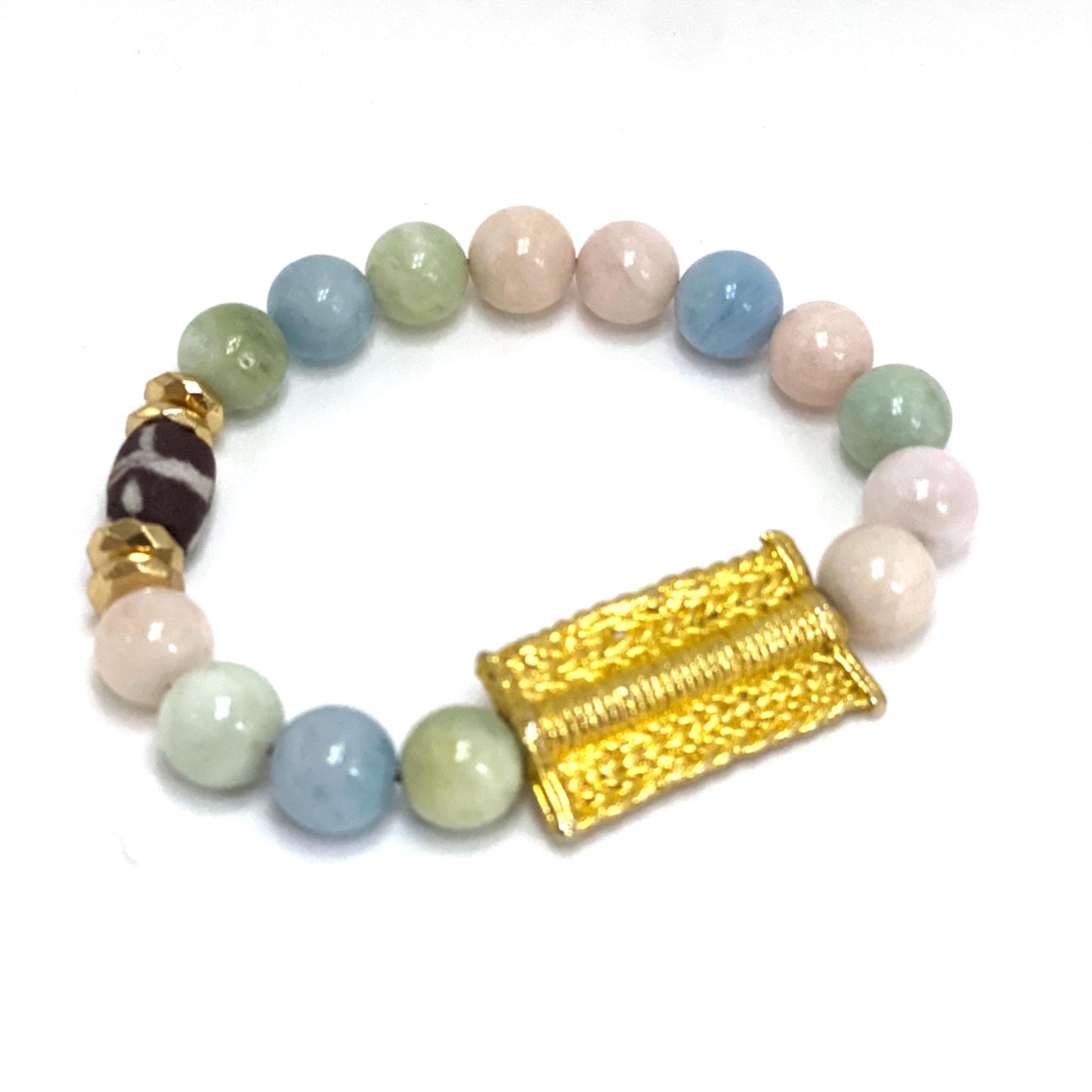 Beryl Gem Gold Trade Bracelet