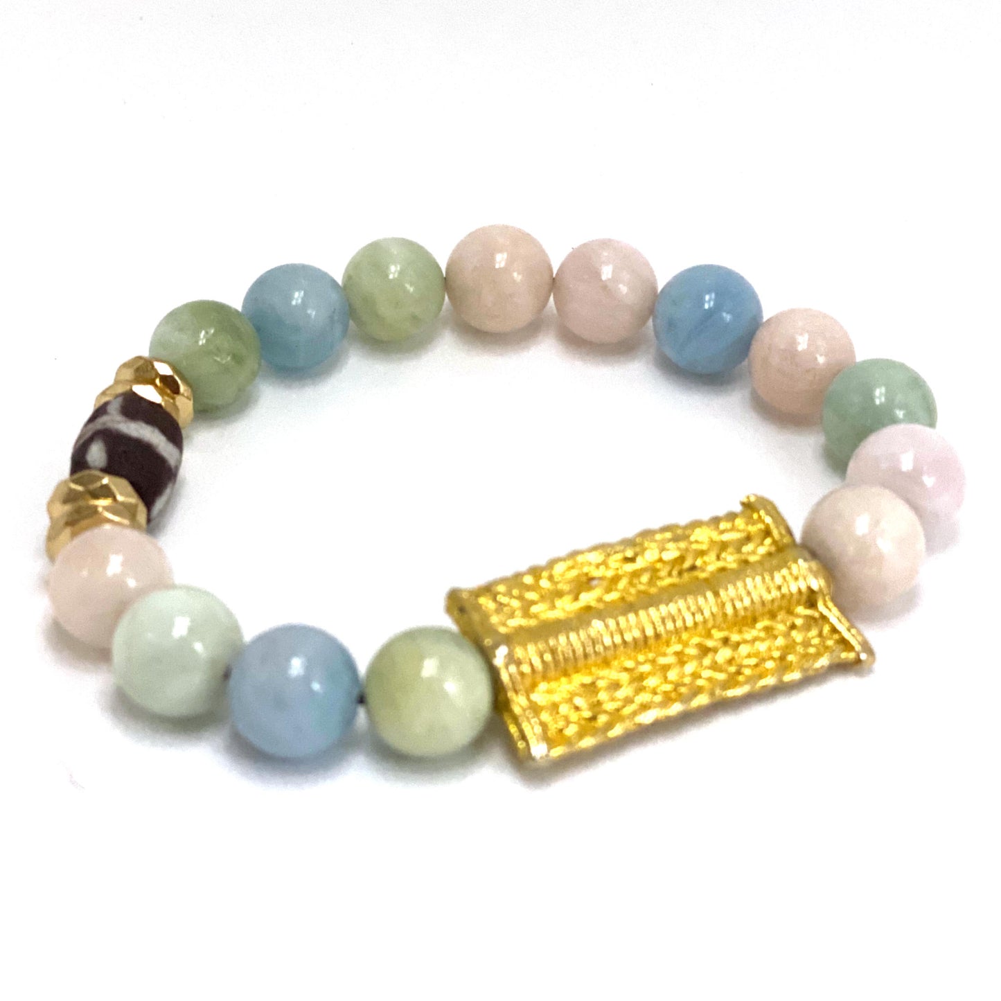 Beryl Gem Gold Trade Bracelet