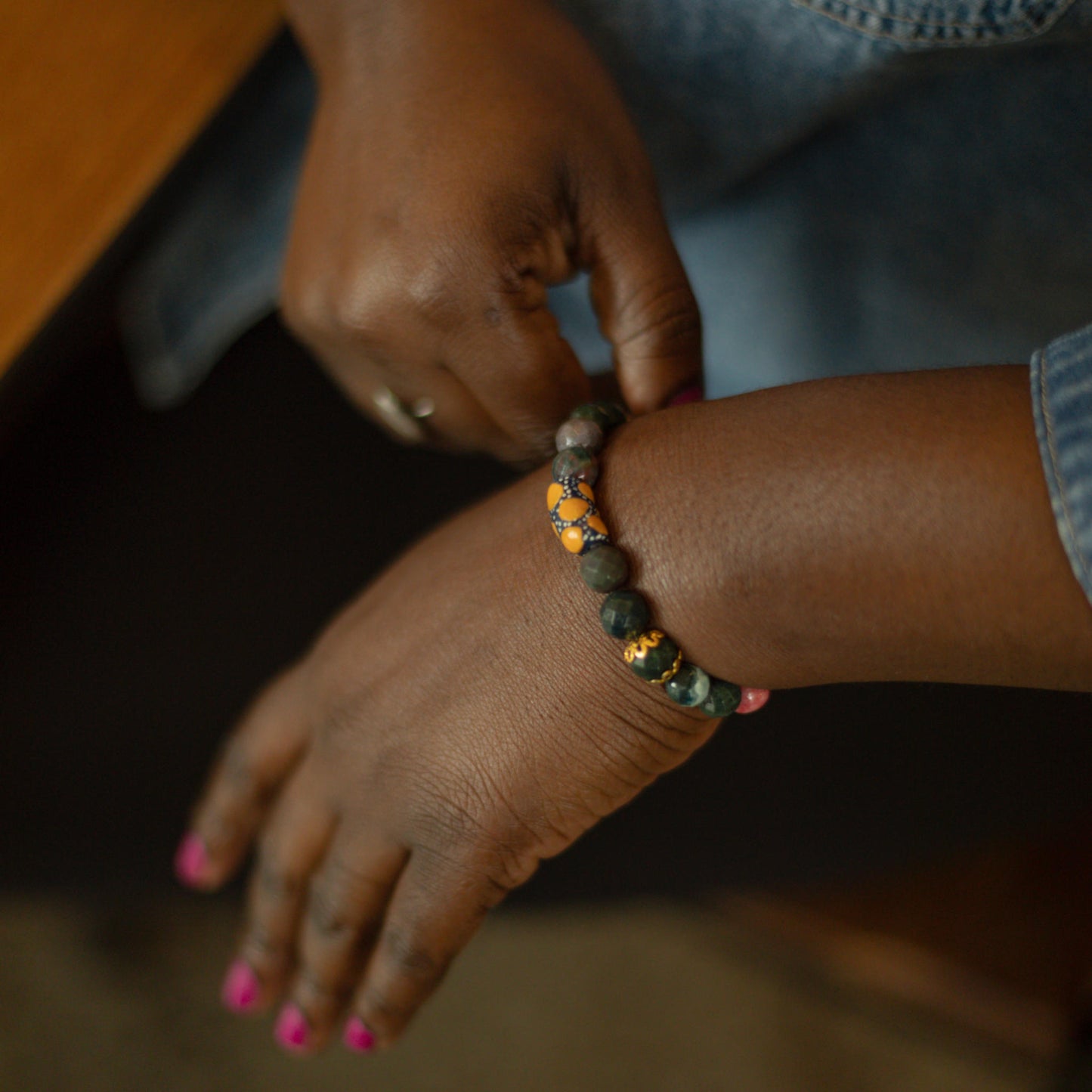 Fall Green Bash Bracelet