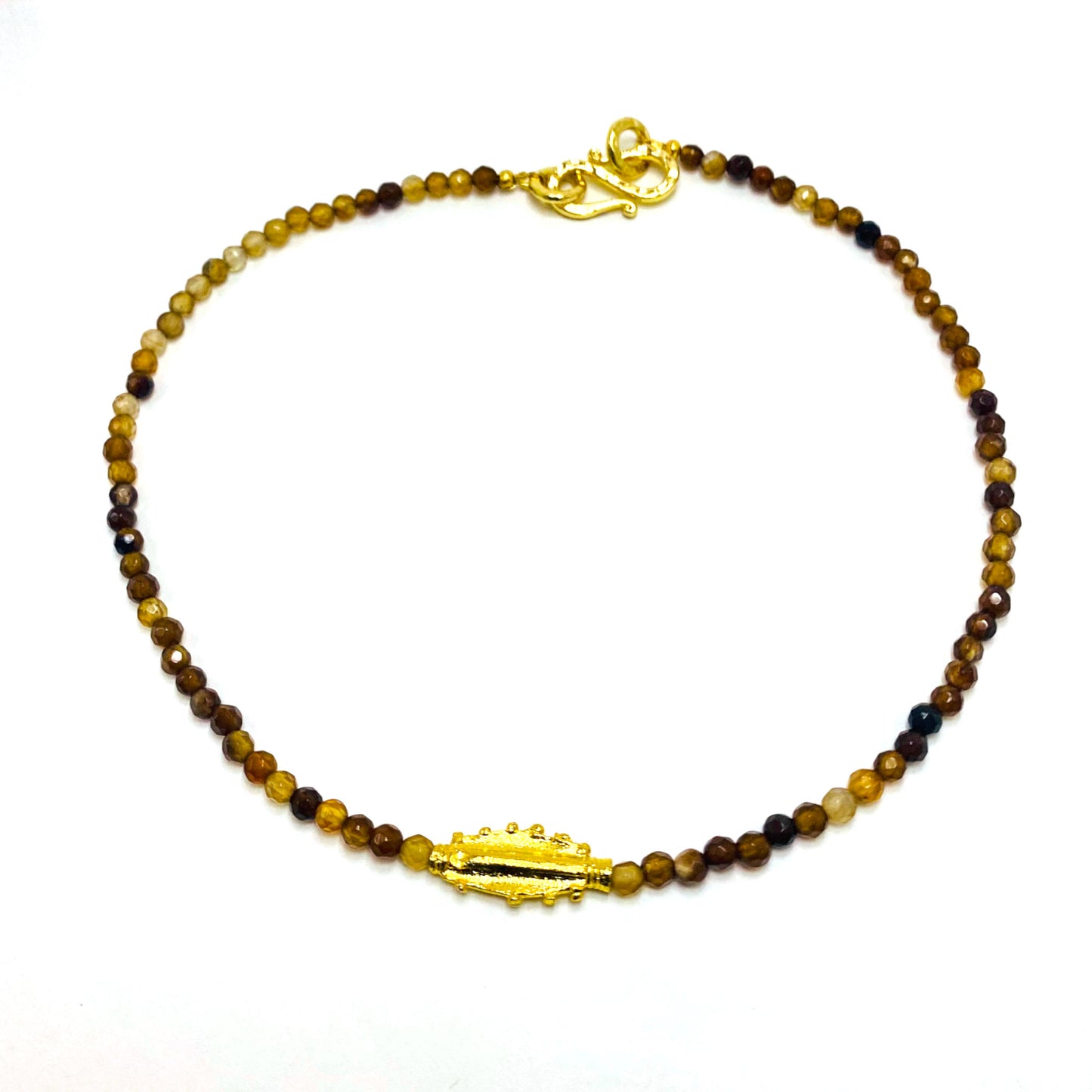 Smokey Quartz Gem Gold Choker