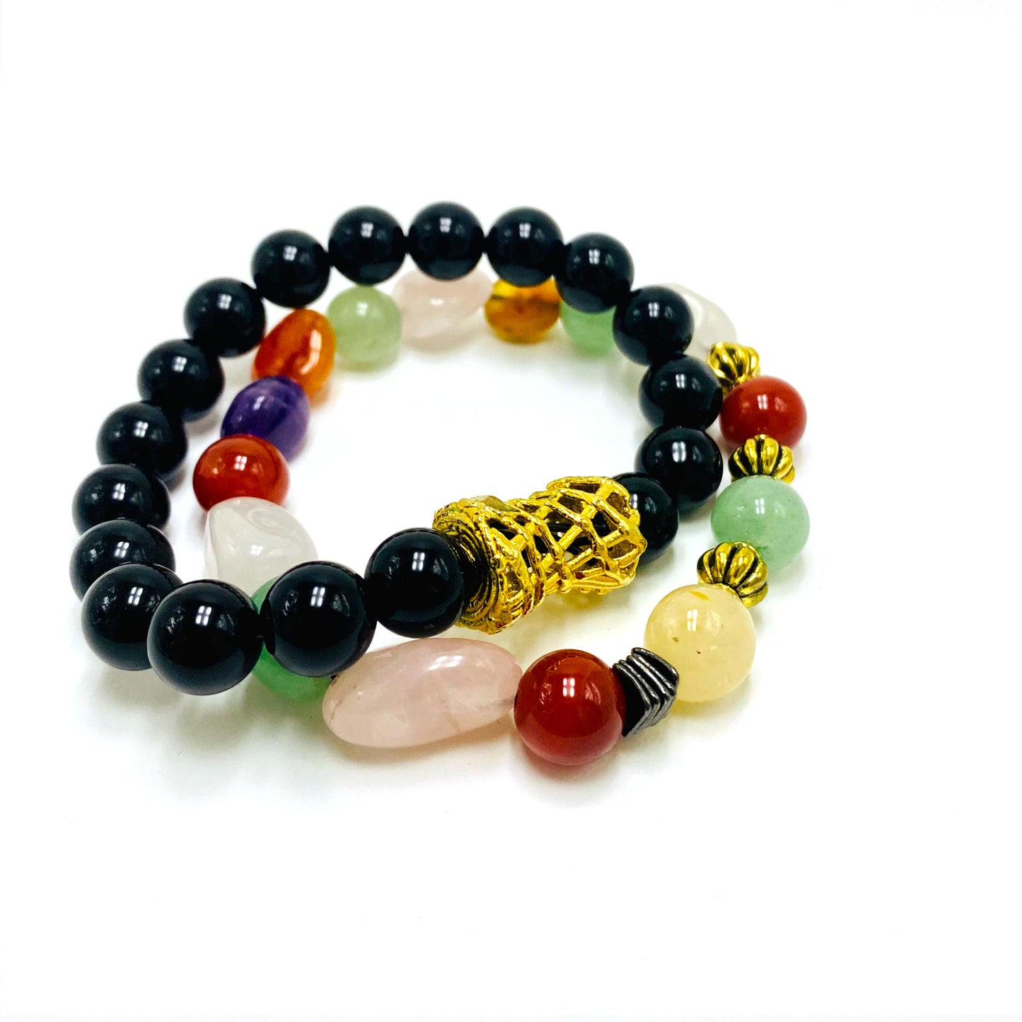 Onyx Gem Gold Bracelet