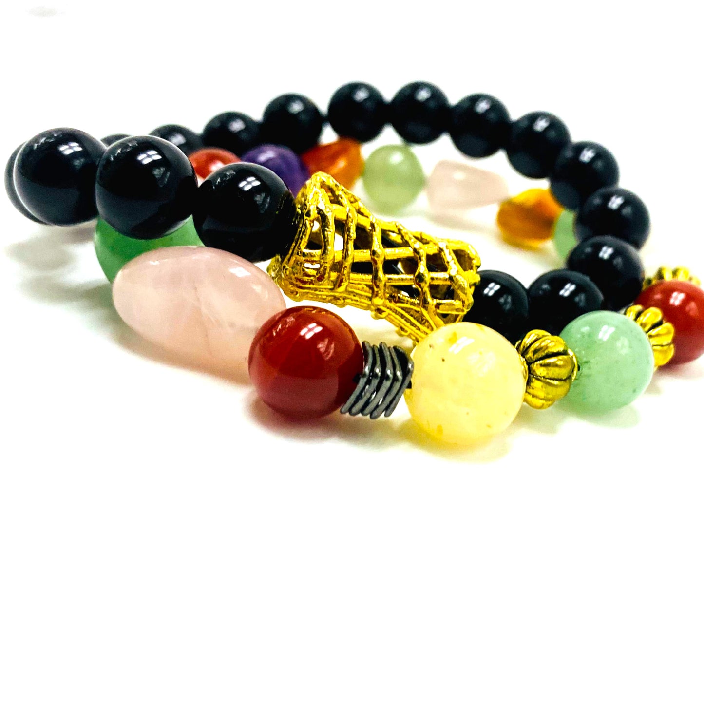 Mix Gem Lamp gold Bracelet