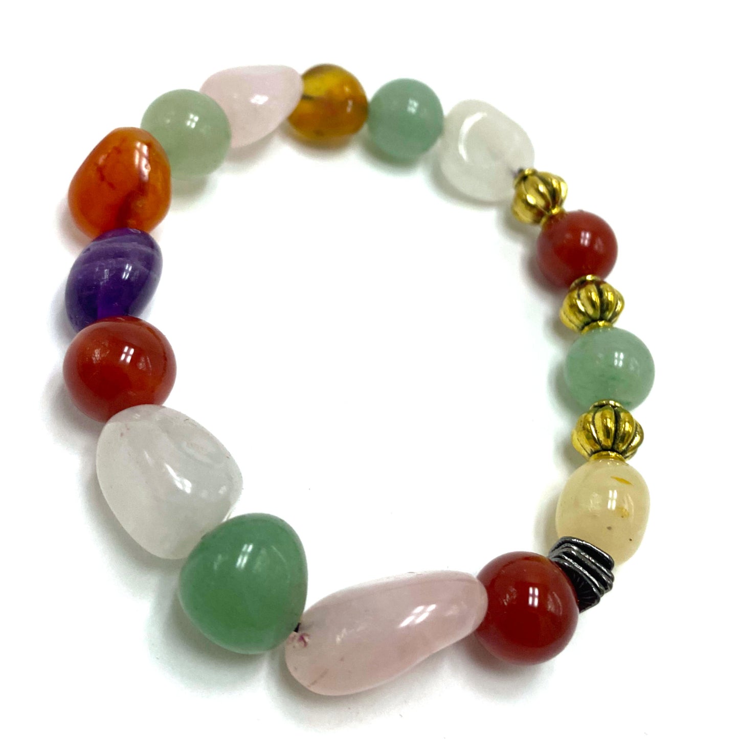 Mix Gem Lamp gold Bracelet