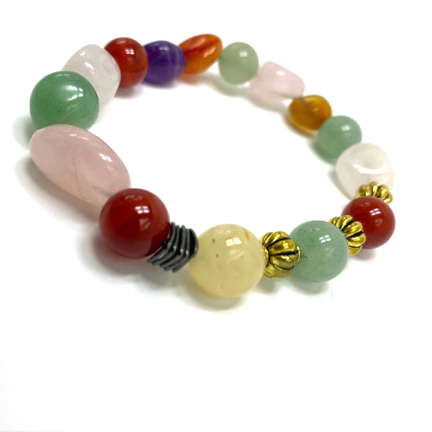 Mix Gem Lamp gold Bracelet