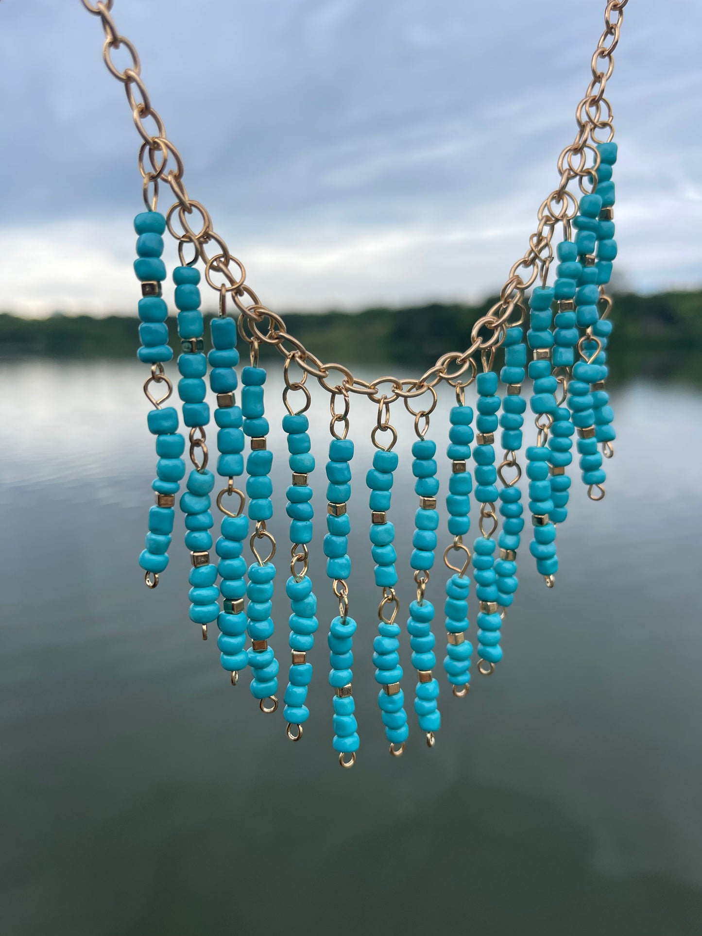 Turquoise Seed Necklace