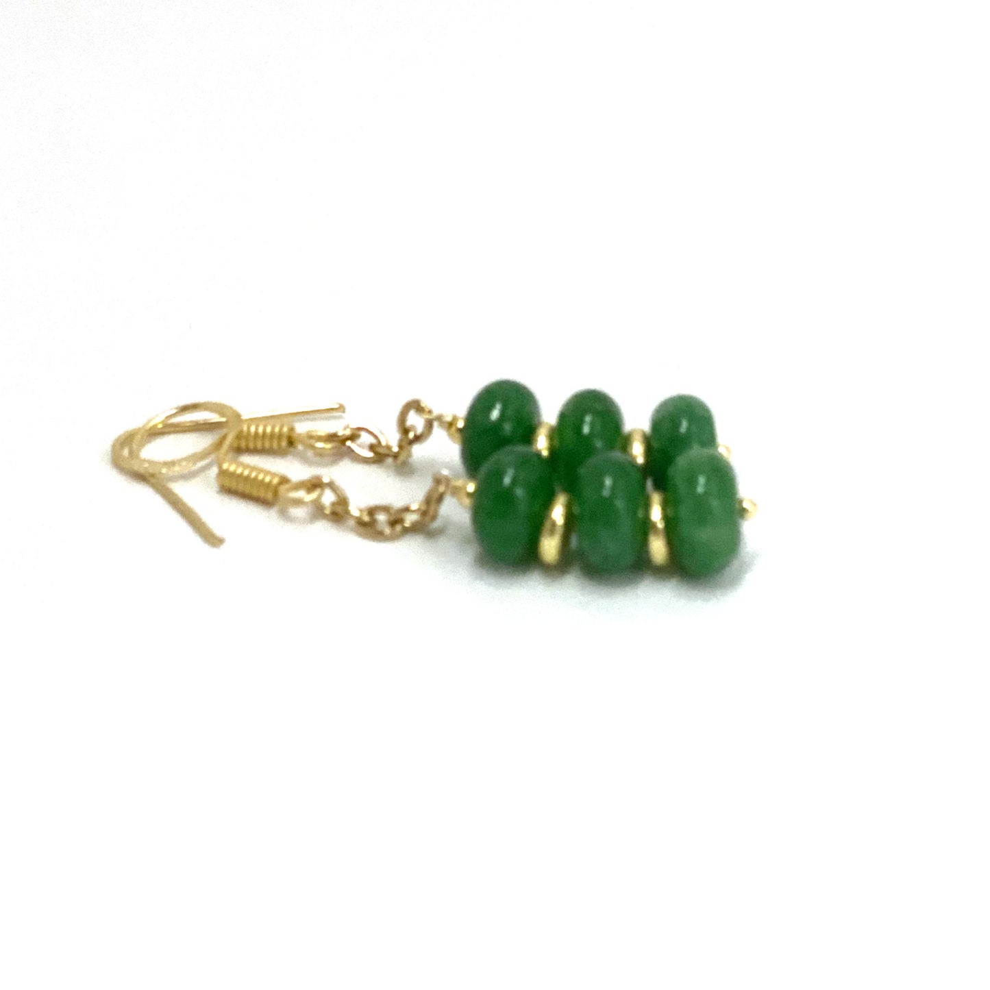 Jade Chain Cool Earring