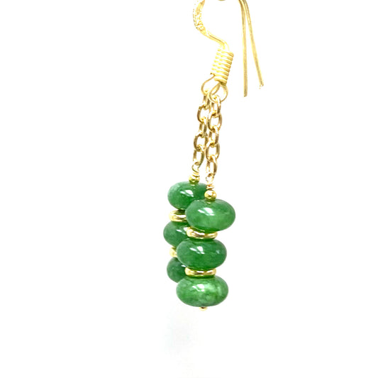 Jade Chain Cool Earring