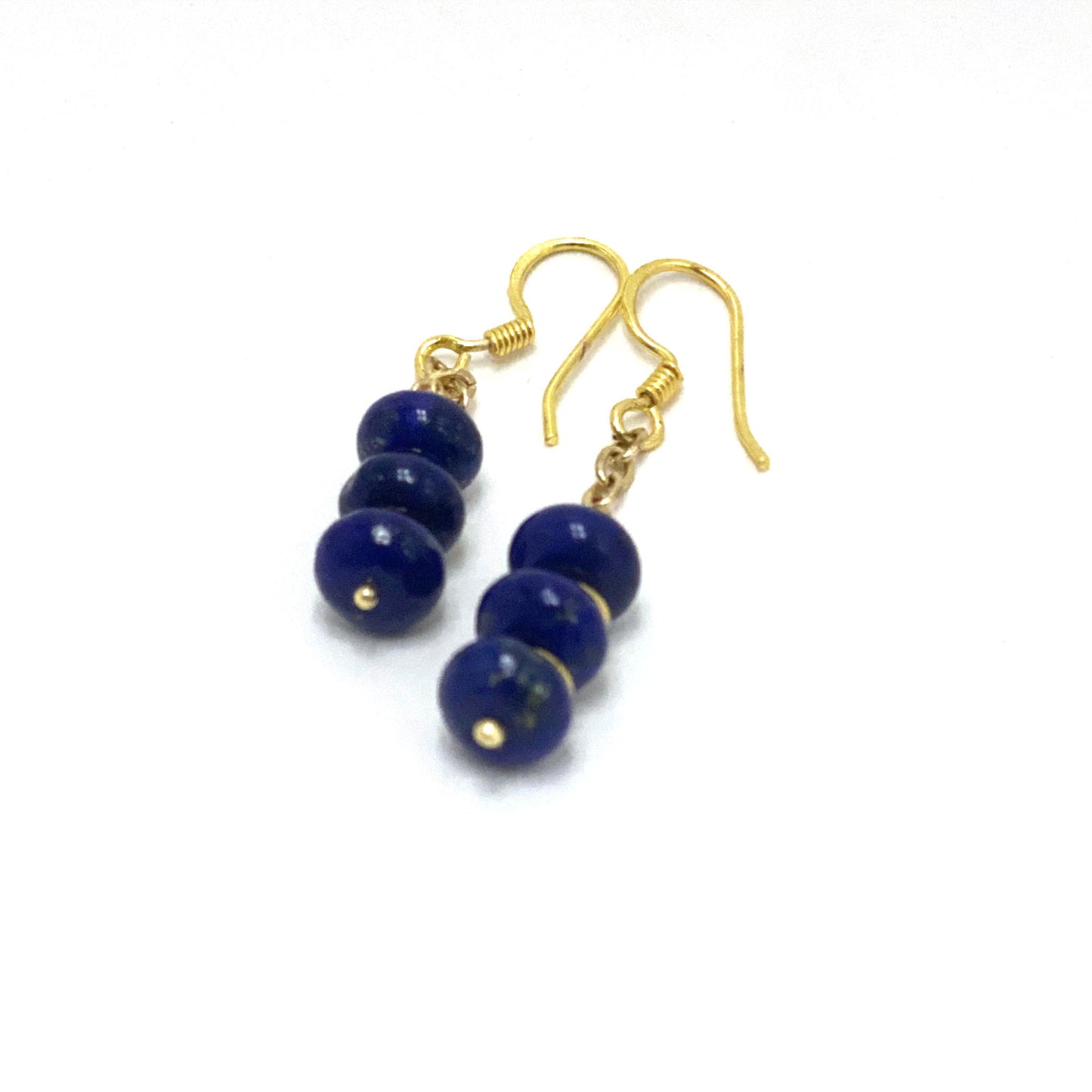 Lapis Chain cool Earring