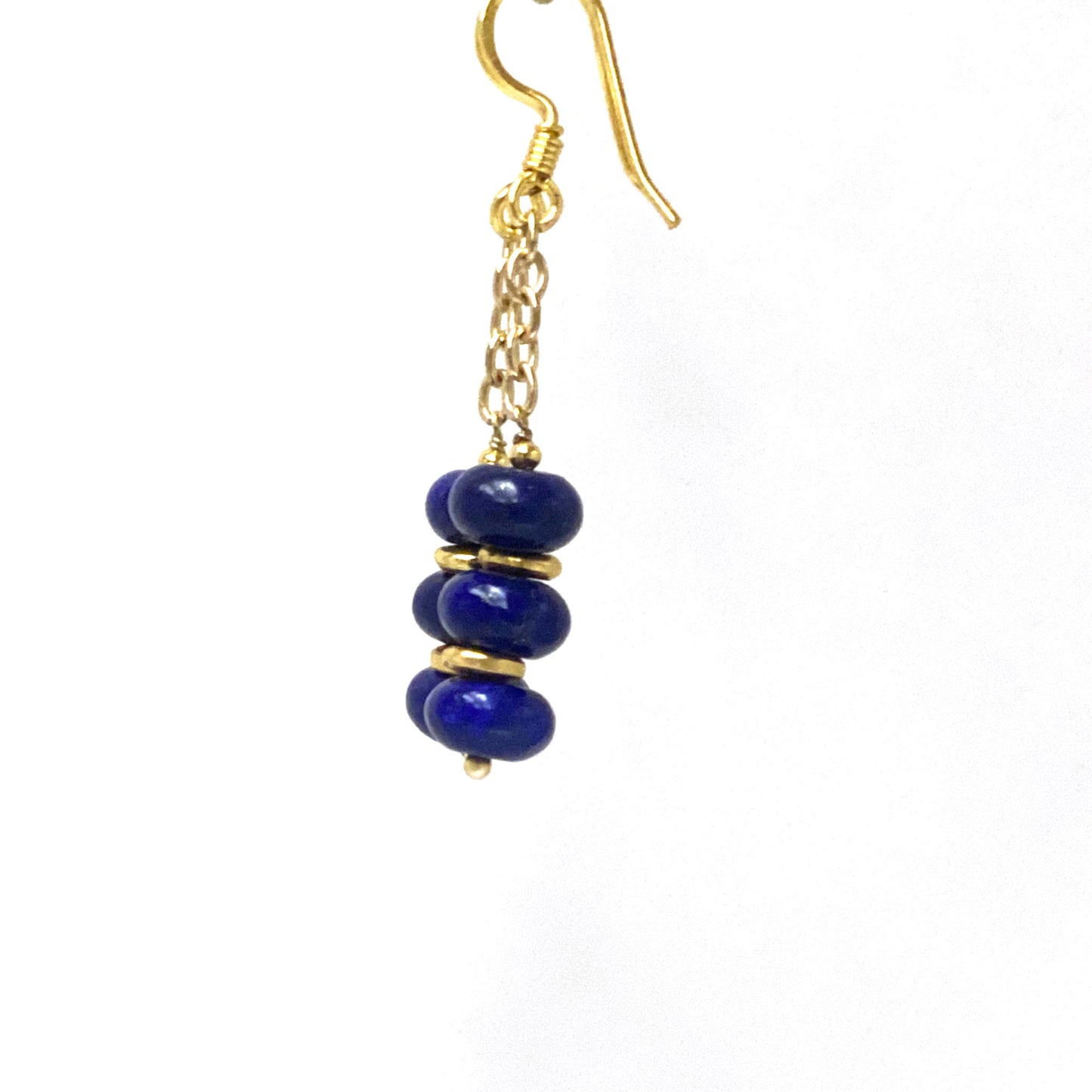 Lapis Chain cool Earring