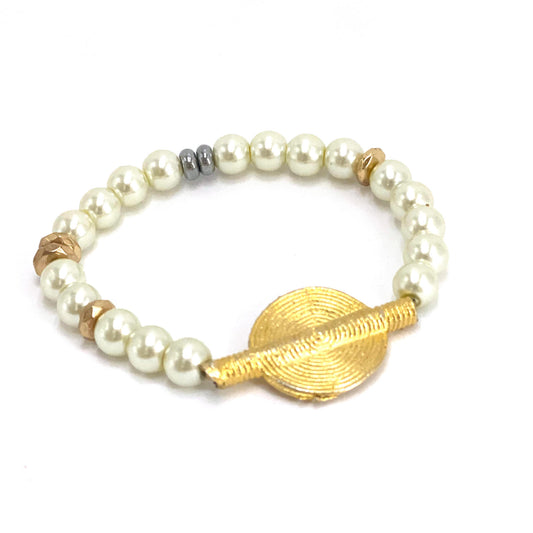 Pearl Gold Bracelet