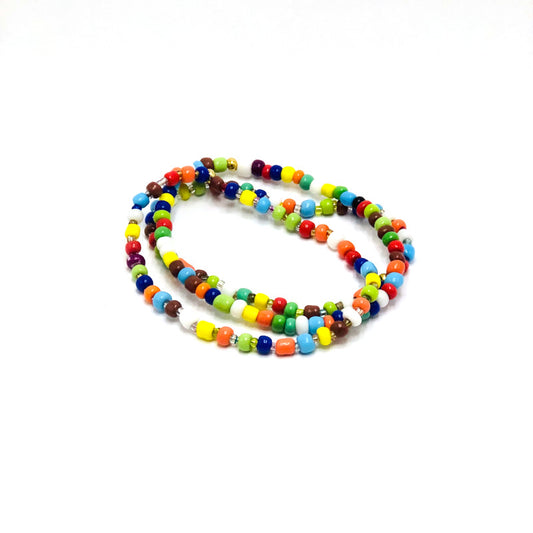 Multicolor seed beads Stretch Bracelet